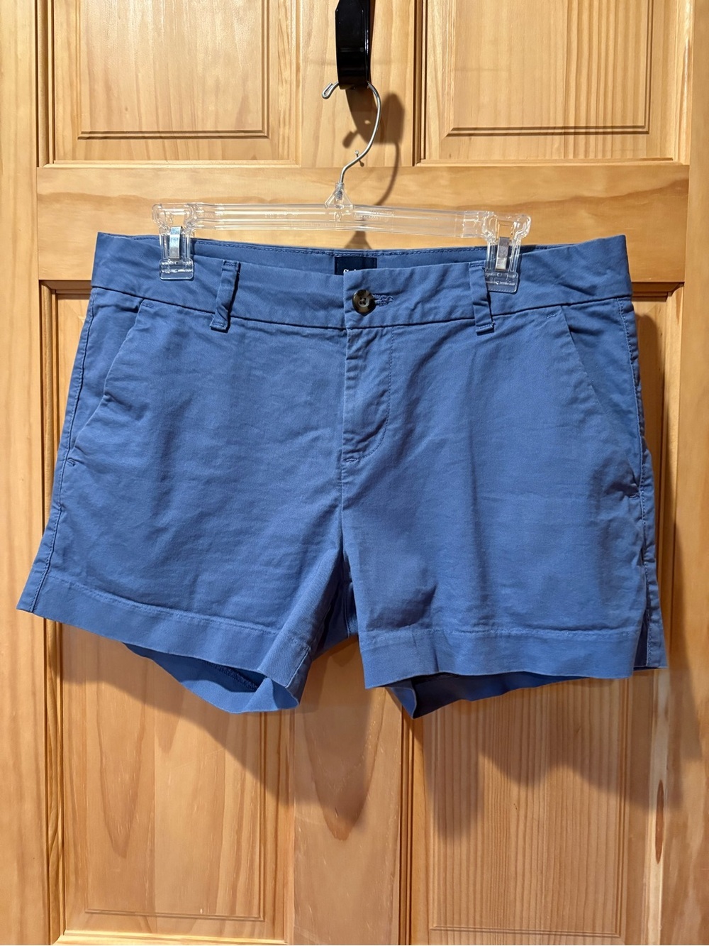 Gap women’s blue cotton chino shorts relaxed girlfriend blue size 10